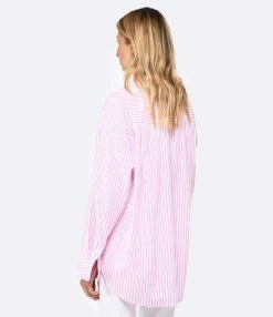 XIRENA Chemise Sydney Rayures Coton Rose -Majestic Filatures shop xiren look20230111 415 1