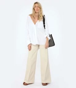 XIRENA Chemise Sydney Coton Blanc -Majestic Filatures shop xiren look20230117 108