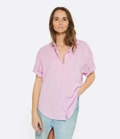 XIRENA Chemise Channing Coton Rose Lavande -Majestic Filatures shop xiren look20230118 252