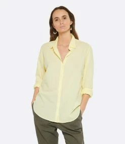XIRENA Chemise Beau Coton Jaune -Majestic Filatures shop xiren look20230118 314