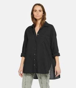 XIRENA Chemise Sydney Coton Noir 7 XIRENA Chemise Sydney Coton Noir -Majestic Filatures shop xiren look20230118 330