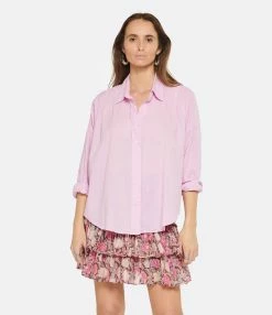 XIRENA Chemise Zoey Coton Rose Lavande -Majestic Filatures shop xiren look20230118 341