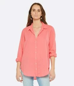 XIRENA Chemise Beau Coton Corail 7 XIRENA Chemise Beau Coton Corail -Majestic Filatures shop xiren look20230118 397