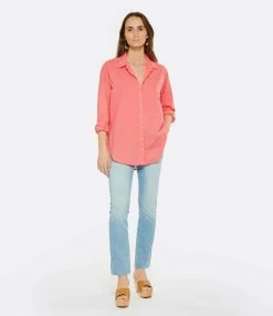 XIRENA Chemise Beau Coton Corail 9 XIRENA Chemise Beau Coton Corail -Majestic Filatures shop xiren look20230118 398