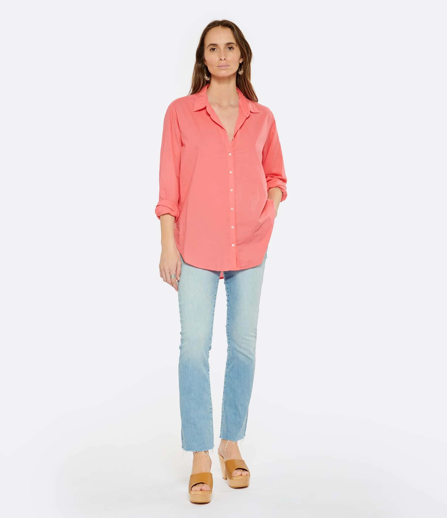 XIRENA Chemise Beau Coton Corail 5 XIRENA Chemise Beau Coton Corail – Image 5