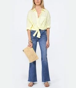 XIRENA Chemise Sydney Coton Jaune -Majestic Filatures shop xiren look20230215 27