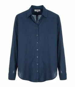 XIRENA Chemise Beau Coton Bleu Navy