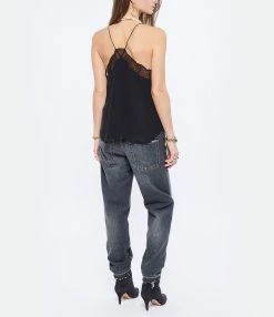 Zadig & Voltaire Top Caraco Christy Soie Noir -Majestic Filatures shop zadig look20211216 328