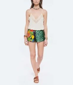 Zadig & Voltaire Top Caraco Christy Soie Écru -Majestic Filatures shop zadig look20220322 414