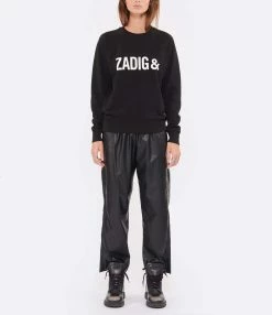 Zadig & Voltaire Sweatshirt Upper ZV Coton Noir 9 Zadig & Voltaire Sweatshirt Upper ZV Coton Noir -Majestic Filatures shop zadig look20220907 123