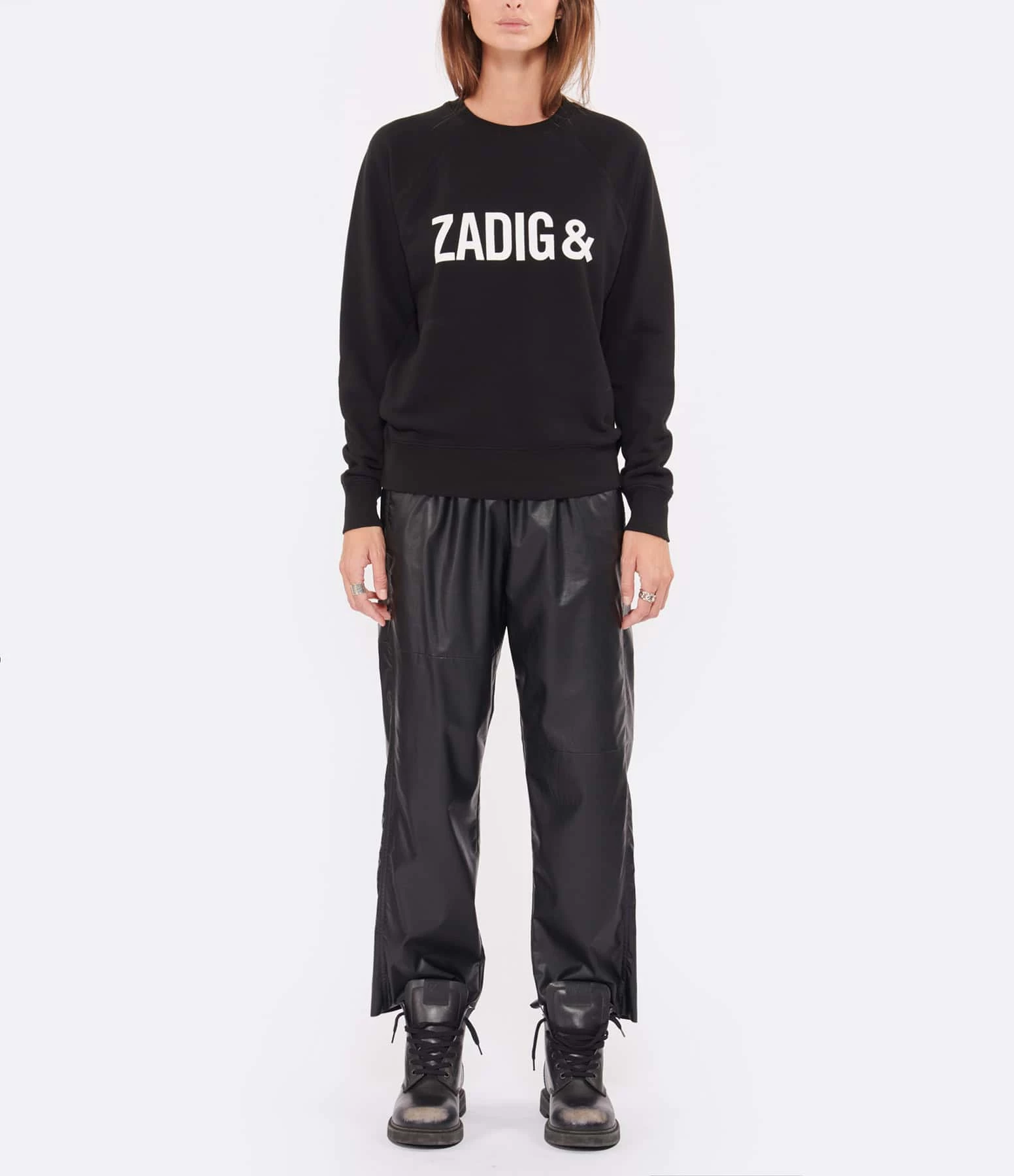 Zadig & Voltaire Sweatshirt Upper ZV Coton Noir 4 Zadig & Voltaire Sweatshirt Upper ZV Coton Noir – Image 4