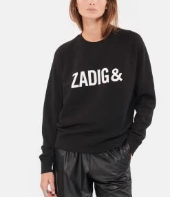 Zadig & Voltaire Sweatshirt Upper ZV Coton Noir 8 Zadig & Voltaire Sweatshirt Upper ZV Coton Noir -Majestic Filatures shop zadig look20220907 128