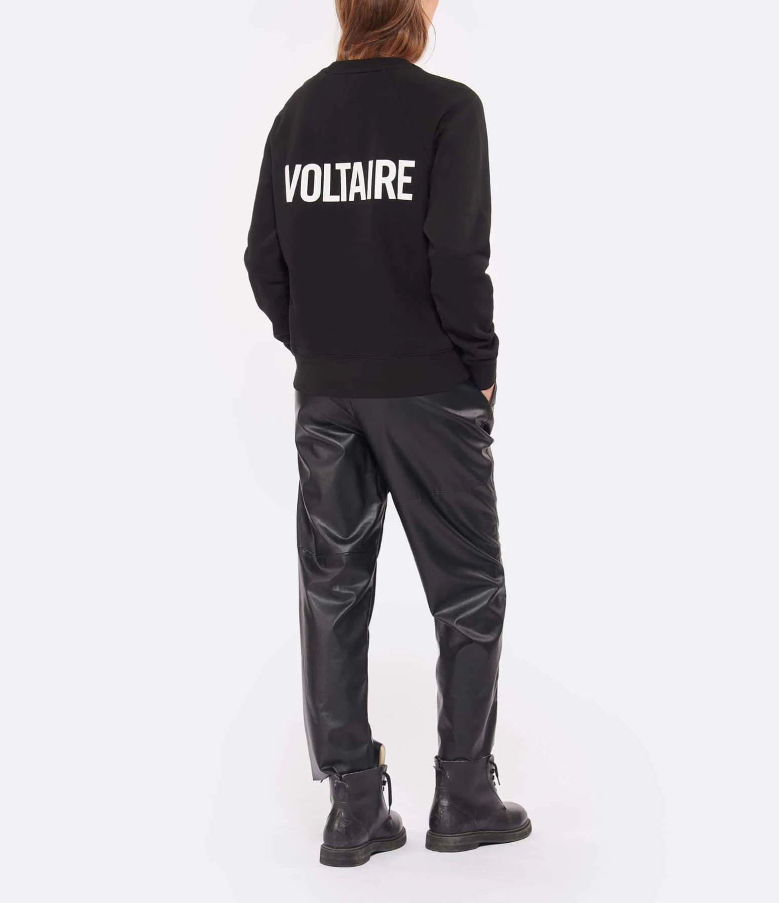Zadig & Voltaire Sweatshirt Upper ZV Coton Noir 5 Zadig & Voltaire Sweatshirt Upper ZV Coton Noir – Image 5
