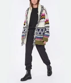 Zadig & Voltaire Gilet Ella Laine Imprimé Sugar -Majestic Filatures shop zadig look20221011 329