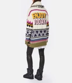 Zadig & Voltaire Gilet Ella Laine Imprimé Sugar -Majestic Filatures shop zadig look20221011 77