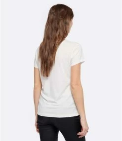 Zadig & Voltaire Tee-shirt Walk Blason Coton Blanc Doré -Majestic Filatures shop zadig look20221222 311