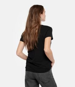 Zadig & Voltaire Tee-shirt Walk Blason Coton Noir -Majestic Filatures shop zadig look20221222 381