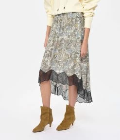 Zadig & Voltaire Jupe Longue Joslin Kaki -Majestic Filatures shop zadig look20230111 441