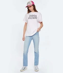 Zadig & Voltaire Tee-shirt Omma ZV Coton Rose Pastel -Majestic Filatures shop zadig look20230203 200