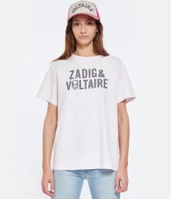 Zadig & Voltaire Tee-shirt Omma ZV Coton Rose Pastel -Majestic Filatures shop zadig look20230203 201