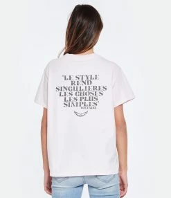 Zadig & Voltaire Tee-shirt Omma ZV Coton Rose Pastel -Majestic Filatures shop zadig look20230203 204