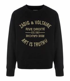 Zadig & Voltaire Sweatshirt Upper Blason Coton Noir