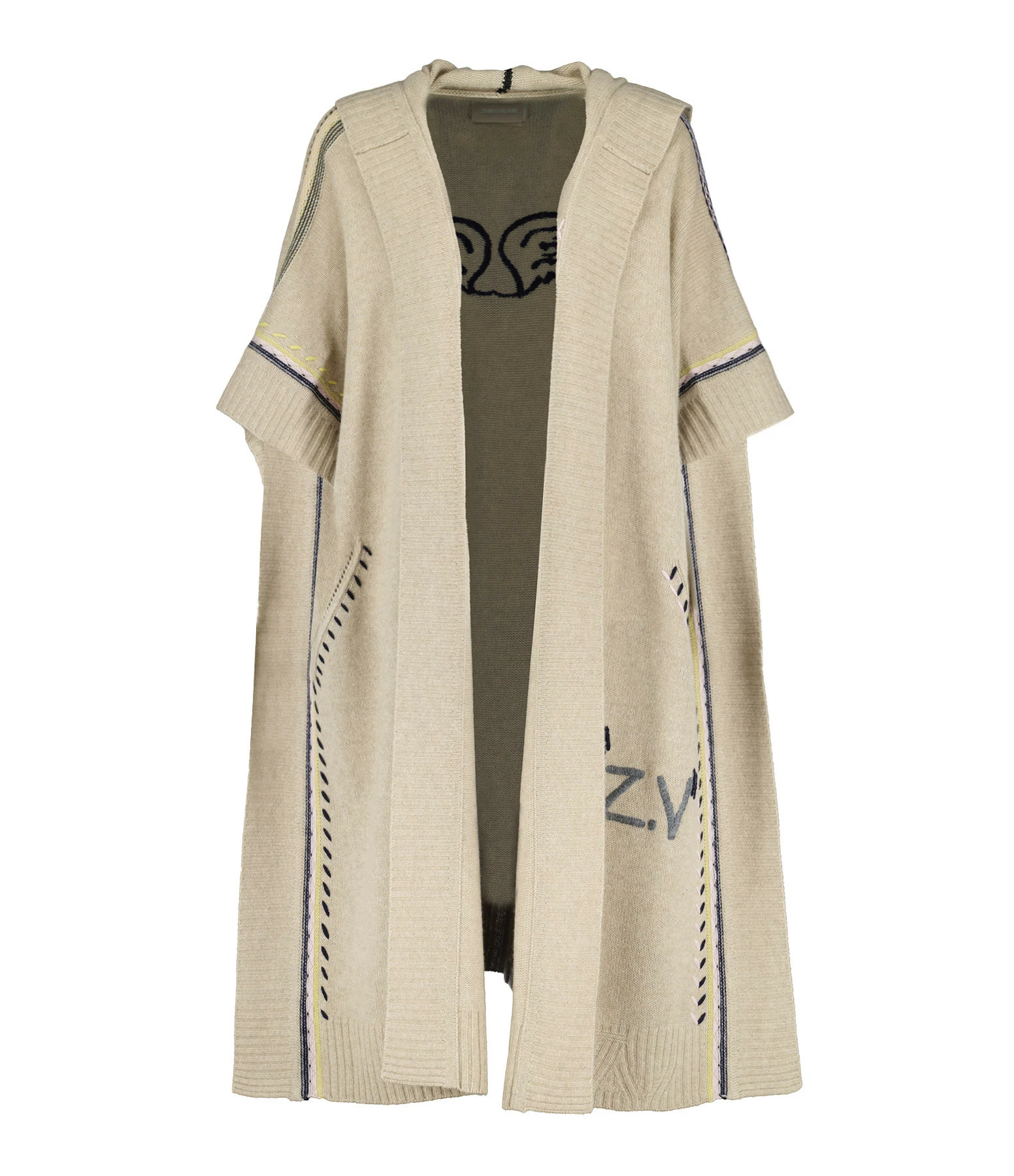Zadig & Voltaire Gilet Inna Cachemire Beige Sugar 1 Zadig & Voltaire Gilet Inna Cachemire Beige Sugar
