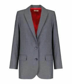 Zadig & Voltaire Veste Blazer Viva Strass Gris Chiné
