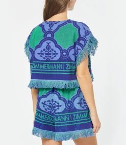 Zimmermann Top Tiggy Éponge Bleu Vert -Majestic Filatures shop zimme look20221110 231