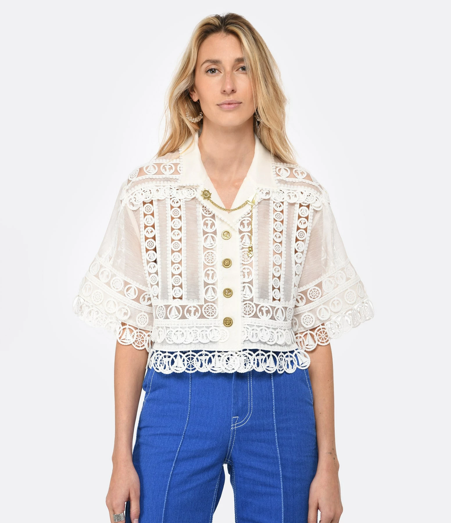 Zimmermann Chemise High Tide Nautical Lin Crème 3 Zimmermann Chemise High Tide Nautical Lin Crème – Image 3