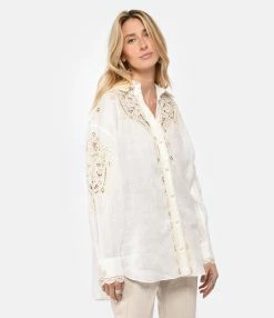 Zimmermann Chemise Laurel Lin Ivoire Crème -Majestic Filatures shop zimme look20230111 262