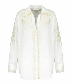 Zimmermann Chemise Laurel Lin Ivoire Crème